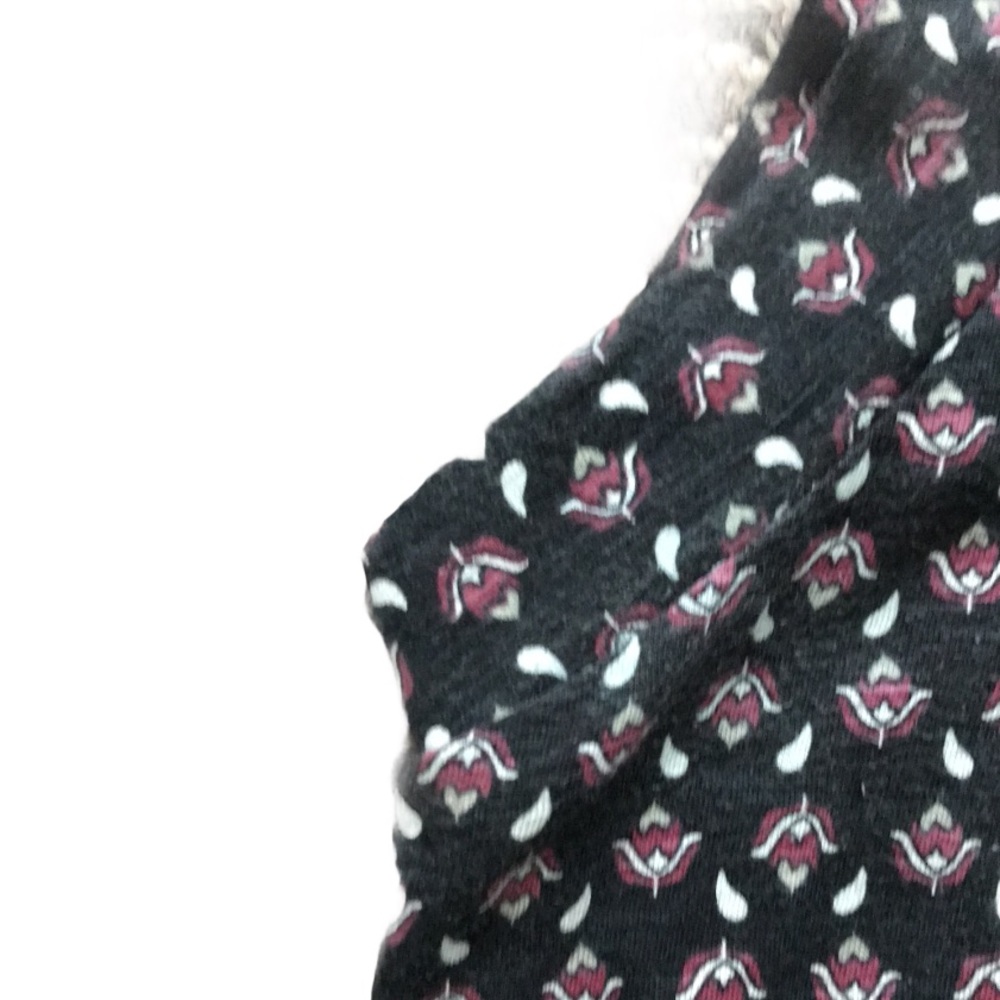 Style & co Sleeveless Tunic Floral Print Black Purple Tie String V-neck … - Picture 13 of 15
